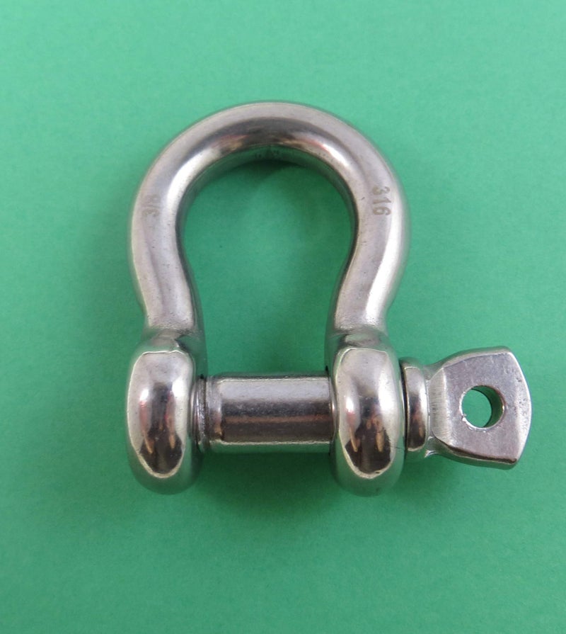 US Stainless Stainless Steel 316 Anchor Chain Shackles Boats Sailing Fishing Mooring (5/16" (8mm) x 6' with 3/8" Bow Shackles) - Image 1